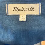 Madewell  Indigo 100% Cotton Tie-Sleeve Short Sleeve Top Women’s Size Medium Photo 7