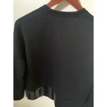 Nike  Dri Fit Womens Small Black Ribbed Long Sleeve Crew Neck Training Top Photo 5
