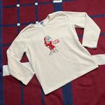 Disney Vintage  fleece cream Grumpy elf Fa-La-la yourself! Crewneck sweater cozy Photo 0