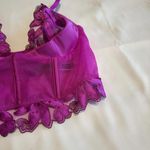Victoria's Secret Victoria’s Secret 32D Floral Embroidered Quarter Cup Corset Top Purple NWOT Photo 7