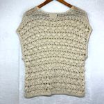 Forever 21 Y2K‎  M Beige Crochet Top Boho Cottage Coastal Grandma Summer Beach Photo 3