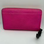 Kate Spade A Rare HTf Beautiful Leather Hot Pink Zip Around Clutch Wallet Photo 2