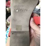 Sol Sana Leather Suede Dual Strap Sandal Womens 40 Flat Dusty Pink Orange EUC Photo 3