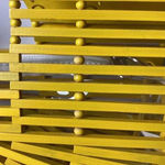 UNBRANDED WOODEN SLAT PURSE GOLDEN MUSTARD YELLOW INSIDE ZIP POUCH Gold Photo 6