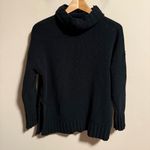 Aerie Black Chenille Oversized Chunky Knit Turtleneck Sweater Size XS Photo 1