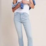 Mother Denim The Looker Crop Swimming Pool Sunday Blue Size 25 Photo 0
