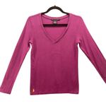 Ralph Lauren  Sport Womens Long Sleeve Tee Size L Purple Preppy Fitted Athleisure Photo 0