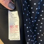 Topshop Size 10 Black White Polka Dot Knee Length Dress Sheer Ruffles Photo 11