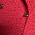 Vtg 1980s Arthur Kohler Red Ribbed Thick Knit Double Breasted Sweater Jacket 16 Photo 4