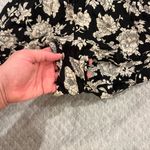 Brandy Melville  Black and Cream Floral High Waist Shorts Photo 2