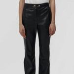 SIMKHAI Dahlia Faux Leather Straight Leg Pants Black High Rise $450 US 2 NWT Photo 11