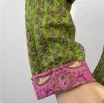 Provence d'amour Women Reversible Floral Jacket 100% Cotton Pink Green Size S Photo 6