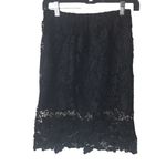 Sans Souci New  Black Cut Out Floral Lace Pencil Skirt Size Medium Photo 1