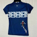 InkNBurn Blue Koi Fish‎ Short Sleeve Graphic T Shirt XXS 2XS Workout Running Gym Photo 1