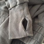 Free People Movement Sweatshirt Washed Burnout Gray Zipper Pockets Ribbed Sz S Black Photo 9