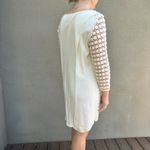 Anthropologie Sweater Dress Tunic Embroidered Lace Cut Out - size 10 Photo 5