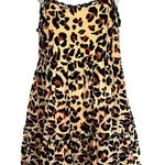 Urban Outfitters  Leopard Babydoll  Mini Dress XS Y2K Coquette Indie Festival Tan Photo 0