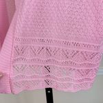 Vintage Barbie Pastel Pink Cardigan Elle Woods Crochet Knit Y2K Cottagecore Size XL Photo 1