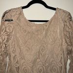 Fire Los Angeles Tan Lace Long Sleeve Mini Dress Photo 2