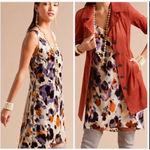 CAbi  Radiant Burnt Velvet Dress/Tunic Style#3514 Orange Purple Grey XS Photo 1
