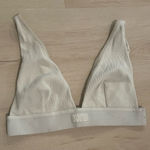 SKIMS  Cream Ribbed Bralette Photo 0