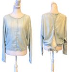 Cloth & Stone Anthropologie Light Blue Tie Back Long Sleeve Top Womens Large Photo 1