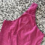 Lululemon Ebb to Street Bodysuit Light Support, B/C Cups in Pink Lychee Sz. 4 Photo 7