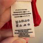 Free People ‎ Red Ribbed Knit Long Sleeve Top High Low Hem Size Small Photo 3