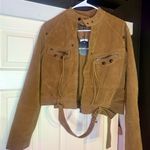 Rehab NWT Lab - Suede Wheat Utility Jacket – Size Large Photo 5