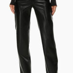 Aritzia  Wilfred Melina High Rise Vegan Leather Pants Straight Leg Black Photo 0