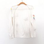 Johnny Was  Womens Whimsical Cashmere Top Size S White Embroidered‎ Boho Rainbow Photo 8