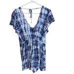 Three Pink Hearts 509.  blue tie dye romper size XL Photo 4