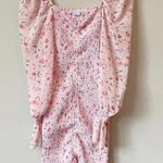 Princess Polly  Women's US 4 Wild Flowers Balloon Sleeves Shirred Mini Dress Pink Photo 0
