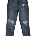 American Eagle  Mom Jeans Womens 2 Gray Distressed High Rise Rigid Grunge 90s Photo 3