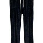 BCBG Vintage Velour Rhinestone Embellished Flowy Pants Black Size Large Photo 2