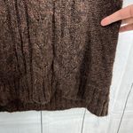 88th & Madison MEDIUM Brown Cable Knit Sweater Sweatshirt Short Roll Photo 5