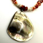 Spiny oyster abalone pendant necklace Orange Photo 7