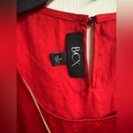 BCX NWT  Cold Shoulder Satin Blouse W/ Necklace Size Small Photo 2