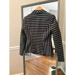 Cache Black Gray Striped Double Breasted Blazer Size 2 Photo 1