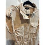 Strut & Bolt Romper Jumpsuit Beige Collared Zip Up Sleeveless Small S Photo 2