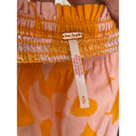 Free People  Mila Floral Mini Dress S Boho Puff Sleeve Smocked Pink Orange Beach Photo 5