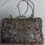 Elegant Gold and Silver Embellished Clutch with removable strap or handles Photo 4