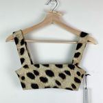 We Wore What  Leopard Bandeau Bra Crop Top XS NWT Photo 3