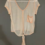 Jack by BB Dakota  Pink Tie Cropped Top Size Small Photo 0