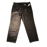 Old Navy NEW High Rise OG Loose Black Shine Jeans Womens 16 Metallic Stretch NWT Photo 11