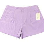 A New Day Women's High-Rise Tailored MIDI Shorts 12 Lavender 4” Stretch NWT Photo 0