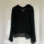 Fred David  large sheer black button down Photo 1