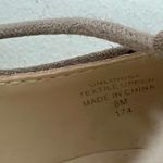 Unisa  neutral tan beige ankle tie up faux suede pointed toe flat shoes size 8 Photo 6