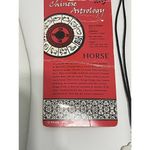 None Chinese Astrology Porcelain Horse Necklace Black‎ Photo 5