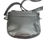 Steve Madden Gray Woven Faux Leather Crossbody Saddle Bag Purse Photo 2